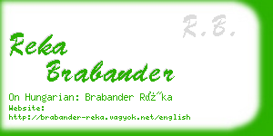 reka brabander business card